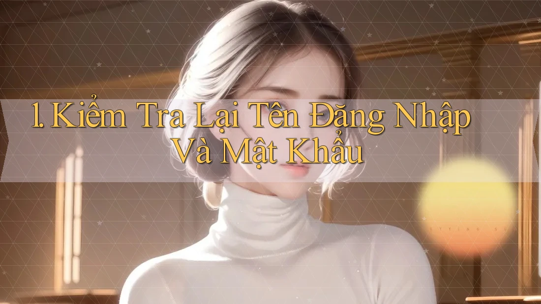 1. Kiểm Tra Lại Tên Đăng Nhập Và Mật Khẩu