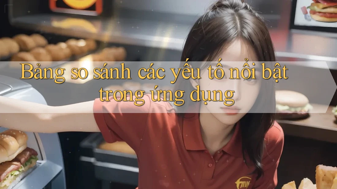 Bảng so sánh các yếu tố nổi bật trong ứng dụng