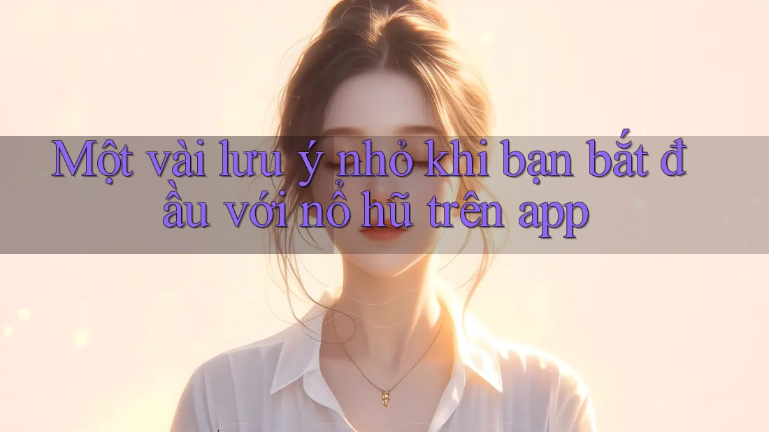 Một vài lưu ý nhỏ khi bạn bắt đầu với nổ hũ trên app
